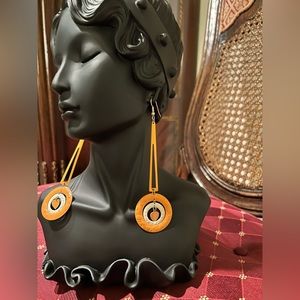 Unique Retro orange earrings